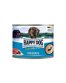 HAPPY DOG Sensible Pure Sweden 200 g šlapio šunų ėdalo su elniena
