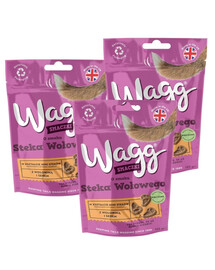 BUTCHER'S WAGG jautienos steiko skonio 3x125g skanėstai šunims