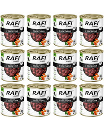 RAFI Classic su elniena – 12 vnt. po 800 g šlapio šunų ėdalo