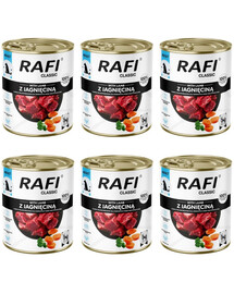 RAFI Classic su ėriena, 6 x 800 g šlapias šunų maistas