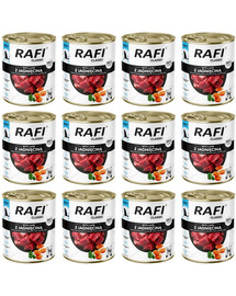 RAFI Classic su ėriena, 12 vnt. po 800 g, šlapias šunų maistas