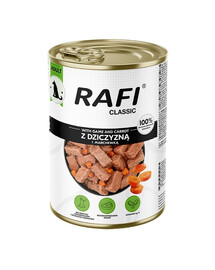 RAFI Classic Elniena ir morkos padaže – 1240 g šlapio maisto visų veislių šunims