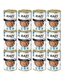 RAFI Classic Ėrienos mėsos padažas, 12 vnt. po 1240 g, šlapias maistas visų veislių šunims