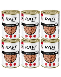 RAFI Classic Jautiena padaže, 6 vnt. po 1240 g, šlapias maistas visų veislių šunims