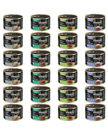 SUPER RAFI Cat Mix 4 Smaków 24x185g mokra karma dla kota