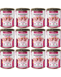 SUPER RAFI Pure Line Kalakutiena su batatais, 12 x 800 g, šlapias šunų maistas