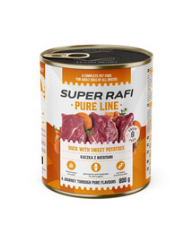 SUPER RAFI Pure Line Antis su batatais – 800 g šlapio šunų ėdalo