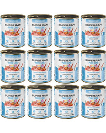 SUPER RAFI Pure Line Junior Avienos ir batatų 12x800 g šlapias maistas šuniukams ir jauniems šunims