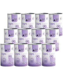 PAKA ZWIERZAKA PEPE Vet Light Rabbit 12x400 g šlapias šunų maistas, padedantis sumažinti antsvorį