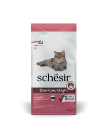 SCHESIR Original Sterilized and Light 10 kg sausas maistas katėms po sterilizacijos, lengvai virškinamas