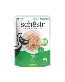 SCHESIR Complements Vištiena želatinoje, 70 g maišelis – papildomas šlapias maistas katėms