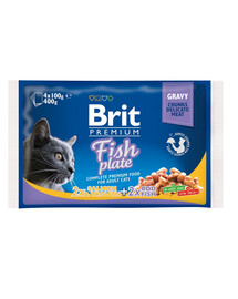 BRIT Cat Adult Fish Plate 8x100g