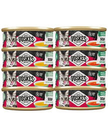 VOSKES Soup Mix 8 x 50 g mėsos skonio sriuba su jautiena ir vištiena katėms