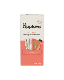 APPLAWS Cat Multipack 32 × 15 g – laižomi skanėstai su lašiša katėms