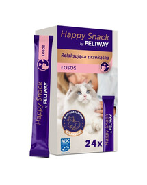 FELIWAY Happy Snack Salmon 24x15 g su lašiša, raminanti užkandis visiems katėms