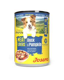 JOSERA Meat Lovers Menu Duck and Pumpkin 400 g Antis ir moliūgas, šlapias šunų maistas