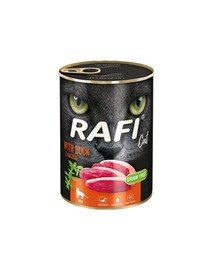 RAFI Cat Adult Mix 12 x 400 g skonių su menke ir antimi, šlapias maistas katėms