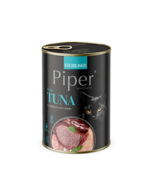 PIPER Animals Sterilised Tuna 12x400 g su tunu, drėgnas maistas sterilizuotoms katėms