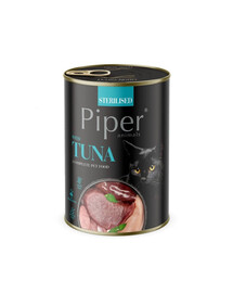 PIPER Animals Sterilised Tuna 6x400 g su tunu, drėgnas maistas sterilizuotoms katėms