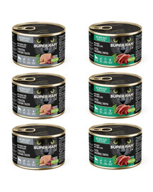 SUPER RAFI Cat Mix 2 6 x 185 g skonių drėgnas maistas sterilizuotoms katėms