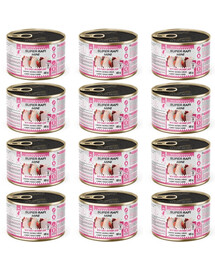 SUPER RAFI Mini su kalakutiena ir triušio kepenėlėmis 12x185g drėgnas maistas mažų veislių šunims