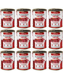 SUPER RAFI Pure Line Jautiena su batatais, 12 x 800 g, šlapias šunų maistas
