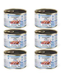 SUPER RAFI Mini Pure Line z jagnięciną i batatami 6x185g mokra karma dla psów małych ras