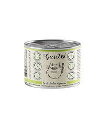 GUSSTO Cat Fresh Chicken Prawns drėgna maistas katėms vištiena su krevetėmis 12x200 g