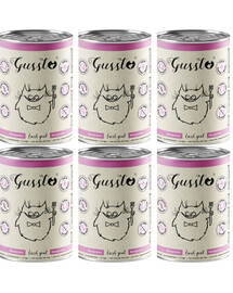 GUSSTO Cat Fresh Goat šlapias kačių maistas su ožkiena, 6 x 400 g