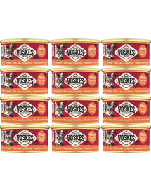VOSKES Jelly Tuna with Shrimp 12x85 g100% Tunas su krevetėmis želatinoje, papildomas kačių maistas