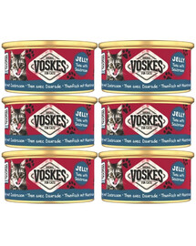VOSKES Jelly Tuna with Seabream 6x85 g 100% Tunas su doradu želatinoje, papildomas maistas katėms