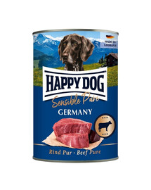 HAPPY DOG Sensible Pure Germany jautiena, 6 x 400 g, drėgnas ėdalas šunims