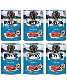 HAPPY DOG Sensible Pure Sweden žvėriena, 6 x 400 g, drėgnas ėdalas šunims