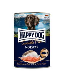 HAPPY DOG Sensible Norway žuvis  6 x 400 g šlapias šunų maistas