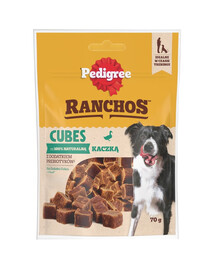 PEDIGREE Ranchos Cubes 7 x 70 g papildomas maistas suaugusiems šunims su antiena