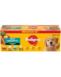PEDIGREE Adult Vitality+ z Warzywami w Sosie, 40 x 85 g mokra karma dla dorosłych psów