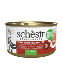 SCHESIR Complements Tunžinys su barvena želė 12x70 g drėgnas maistas papildomas katėms