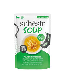 SCHESIR Soup Vištiena su moliūgu, 10 x 40 g, papildomoji sriuba katėms