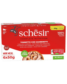 SCHESIR Mix skonių želė 18x50 g šlapias maistas katėms