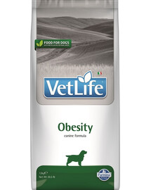 FARMINA Vet Life Obesity Dog 12 kg šunų maistas, skirtas antsvorio turintiems šunims + 3 x FARMINA Vet Life Dental Treat Obesity Mini 60 g (7 vnt) NEMOKAMAI!