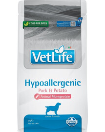 FARMINA VetLife Hypoallergenic Adult Pork dietinis šunų ėdalas 2 kg + FARMINA Vet Life Dental Treat Hypoallergenic Fish Medium/Maxi 100 g (7 vnt.) NEMOKAMAI!