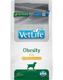 FARMINA Vet Life Obesity Fish maistas suaugusiems šunims 2 kg + FARMINA Vet Life Dental Treat Obesity Medium/Maxi 100 g (7 vnt) NEMOKAMAI !