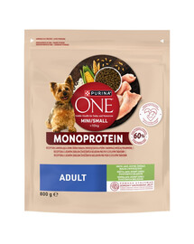 PURINA ONE Monoprotein Adult Mini Small Turkey 800 g bogata w indyka, sucha karma dla psów