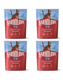 CARNILOVE Active Cat Salmon and Turkey Sterilised 4x400 g łosoś i indyk, dla kotów sterylizowanych