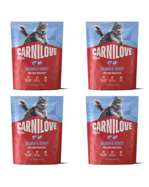 CARNILOVE Active Cat Salmon and Turkey Adult Large 4x400 g łosoś i indyk, dla kotów dużych ras