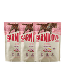 CARNILOVE True Fresh Dog Turkey Adult 3x1,5kg sucha karma ze świeżym indykiem dla dorosłych psów
