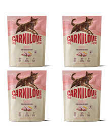 CARNILOVE True Fresh Cat Turkey Sterilised 4x400 g kalakutas, skirtas sterilizuotiems katėms