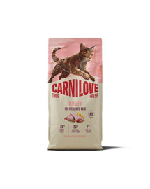 CARNILOVE True Fresh Cat Turkey Sterilised 2 x 6 kg – sausas pašaras su šviežia kalakutiena sterilizuotoms katėms