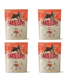 CARNILOVE True Fresh Cat Beef Kittens 4 × 400 g – sausas ėdalas su jautiena visų veislių kačiukams