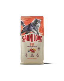 CARNILOVE True Fresh Cat Beef Adult Large Breeds 2 x 6 kg – sausas pašaras su šviežia jautiena suaugusioms didelių veislių katėms